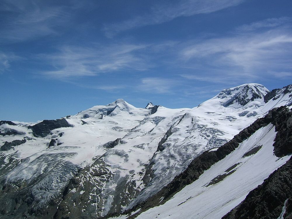 Feegletscher zentral.