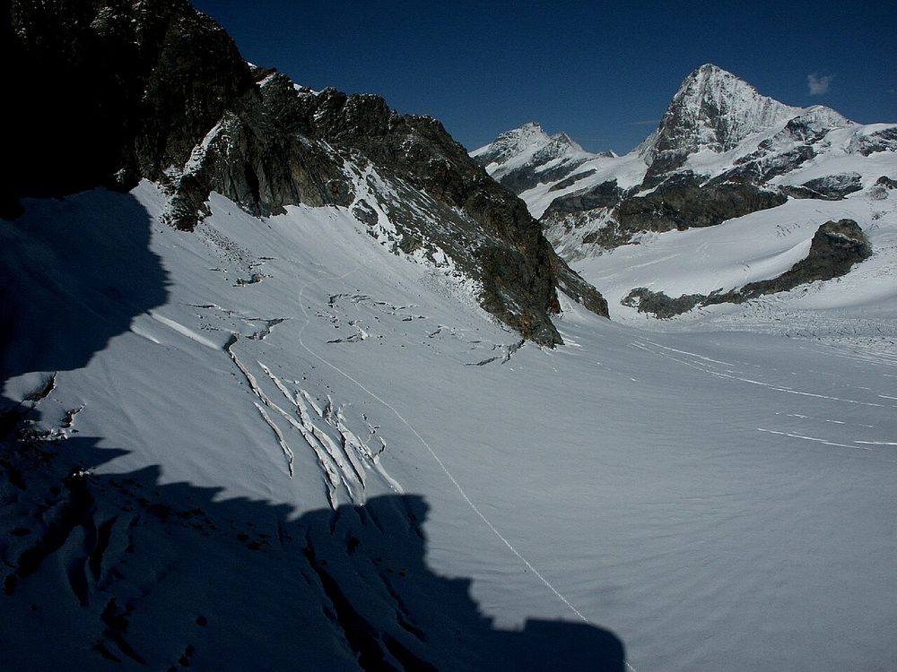Glacier du Mont Miné zentral in 2008.