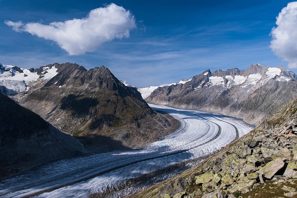 Grosser Aletschgletscher in 2021.