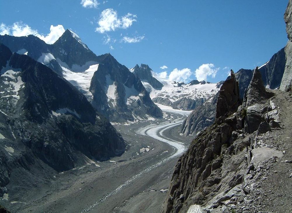 Oberaletschgletscher in 2008.