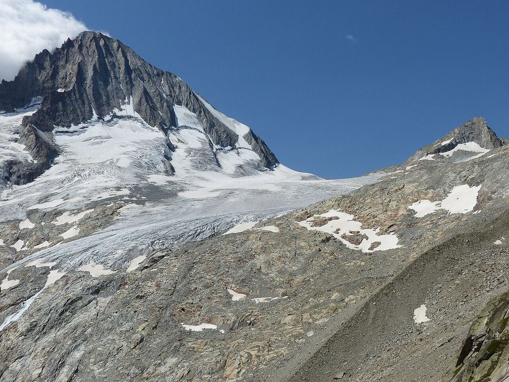 Üssre Baltschiedergletscher in 2018.